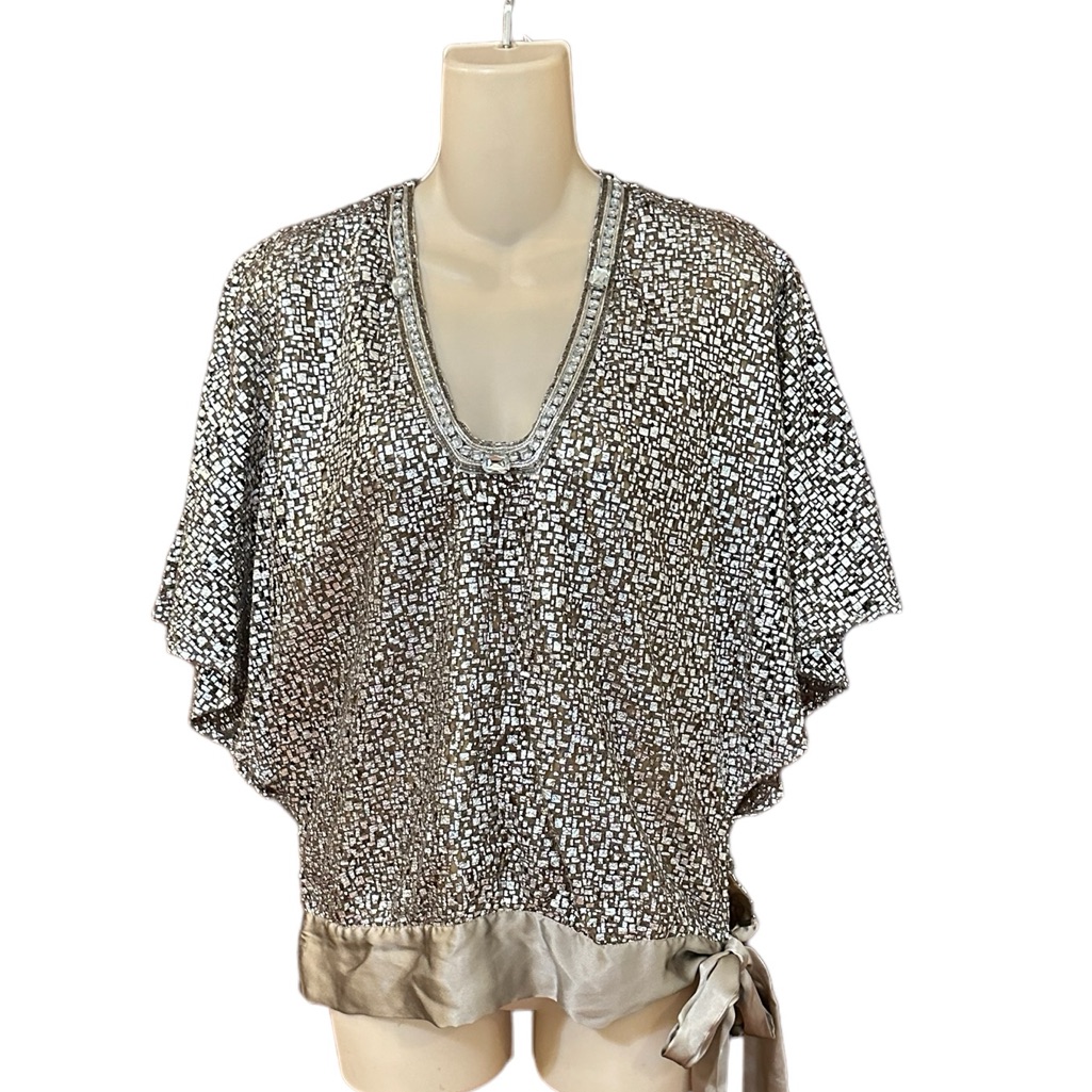 Hale Bob Gold Side Tie Top